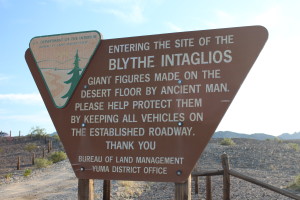 Blythe Intaglios Entrance Sign