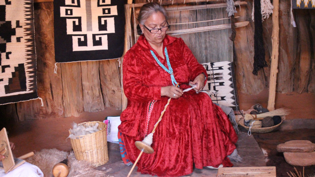 Navajo Woman at Work