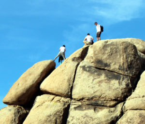 Rock Climbers at Joshua Tree